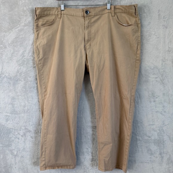 Oak Hill Other - Oak Hill Straight Fit Khaki Chino Pants Mens 50x27 Tan Stretch Cotton DXL